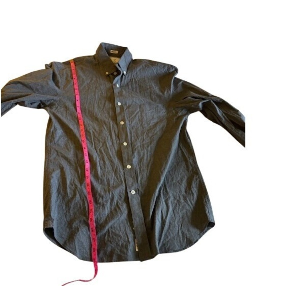 Todd Snyder Melange Yarns Grey Button Down Shirt Men's 15.5 34/35 Long Sleeve - Picture 9 of 9